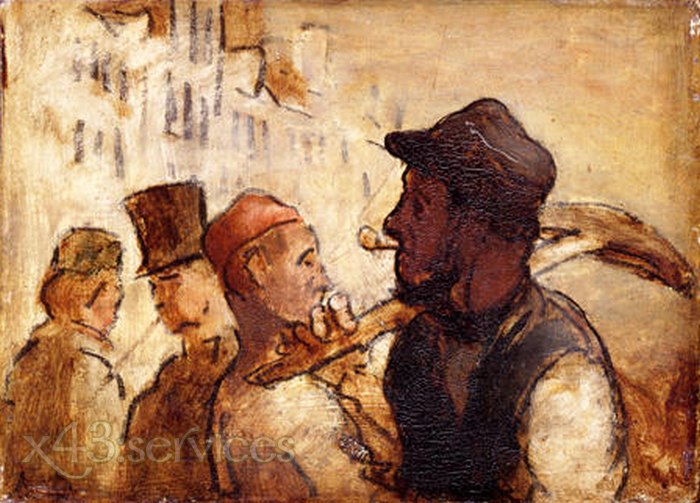 Honore Daumier - Arbeiter auf der Strasse - Workmen on the Street